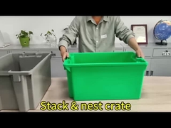 600x400x300 मिमी प्लास्टिक भंडारण कटोरे आयताकार ठोस नेस्टेबल कटोरे चलती कारोबारTotes