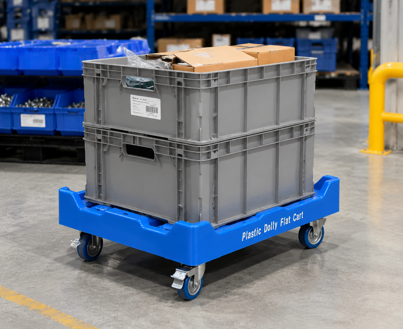 नवीनतम कंपनी ब्लॉग के बारे में From Stationary Storage to Mobile Handling: How Dolly Carts Improve Container-Based Warehouse Workflows