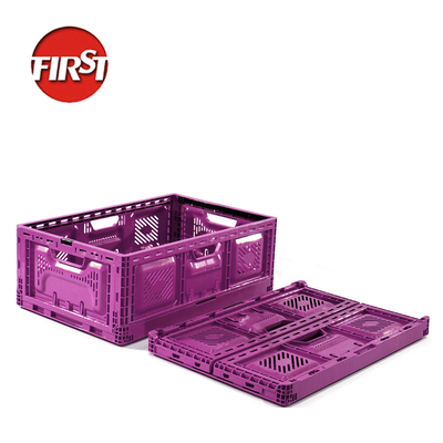 570x370x210 मिमी छोटे फोल्डिंग प्लास्टिक फलों के डिब्बे फोल्डेबल कृषि